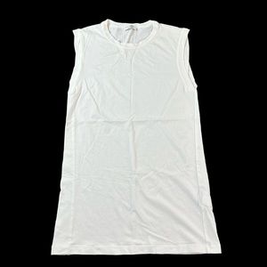 Brunello Cucinelli Monili Chain Embellished Tank Top White Sleeveless Small